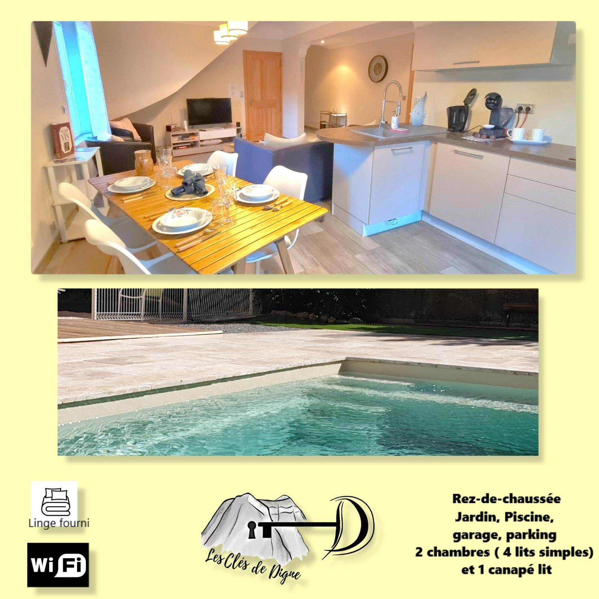 Charmant T3 Avec Piscine Digne-les-Bains Dış mekan fotoğraf